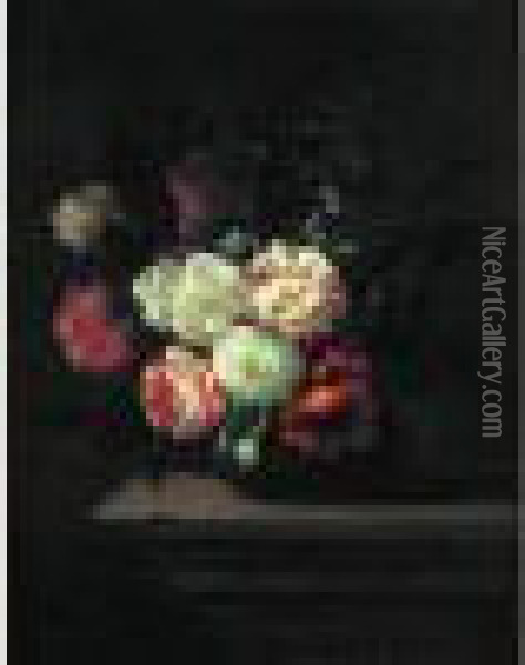 Nature Morte Au Vase De Fleurs Oil Painting - Pieter III Casteels