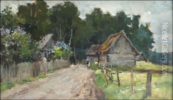 Peasant View Oil Painting - Abram Efimovich Arkhipov
