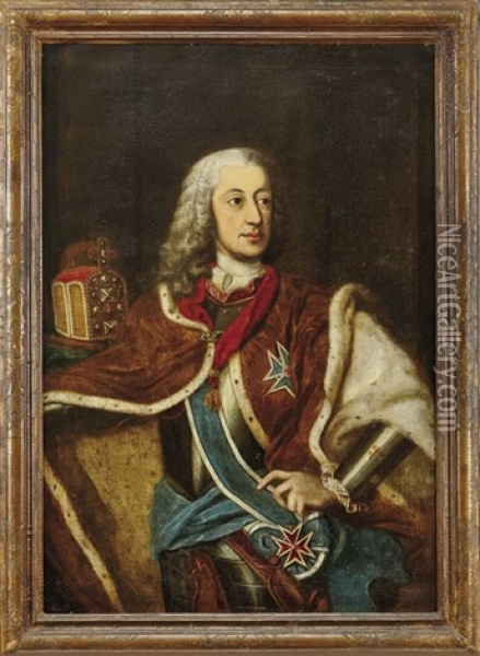 Das Kaiserpaar Karl Vii. U. Amalia Maria Josepha Oil Painting - George de Marees