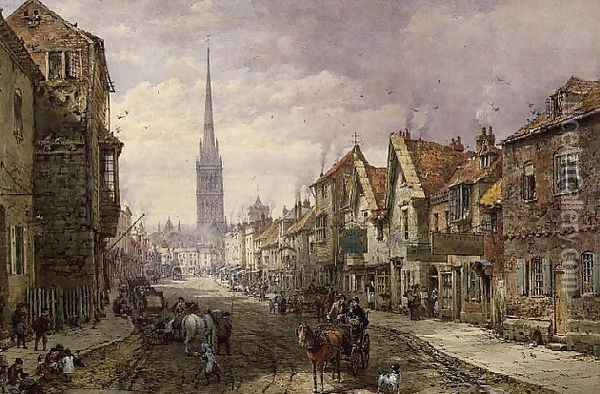 Salisbury, c.1870 Oil Painting - Louise Rayner