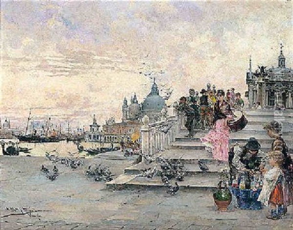 Vista De Venecia Oil Painting - Arcadi Mas y Fondevila