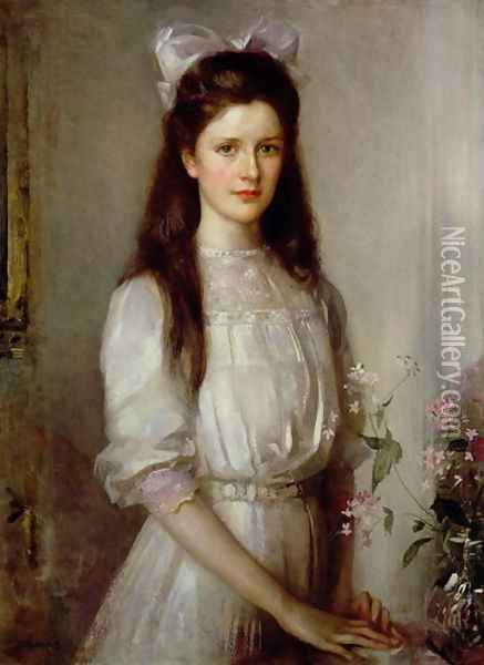 Miss Christian Elspeth Mallock Oil Painting - Edward Arthur Walton
