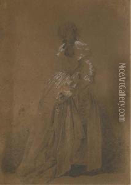 Une Femme Vue De Dos Oil Painting - Louis Rolland Trinquesse