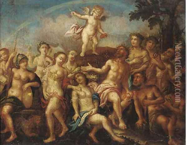 An Allegory of Love Triumphant over the Gods Oil Painting - Joseph, The Younger Heintz