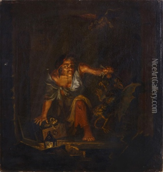 Mad Meg (dulle Griet) Oil Painting - Carl Gustaf Plagemann