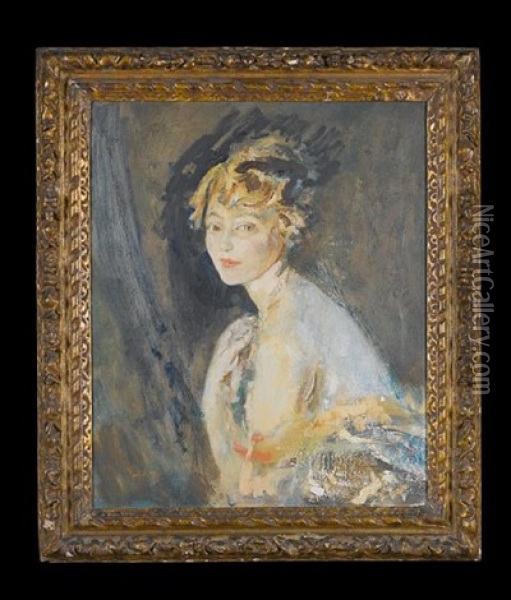 Portrait Of A Girl Oil Painting - Arthur Ambrose McEvoy
