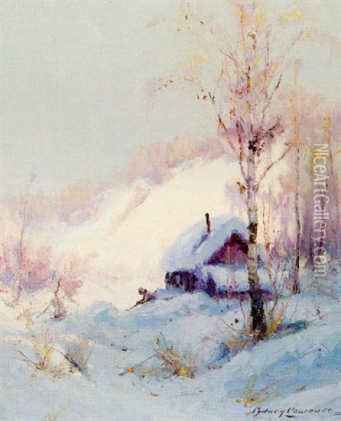 My Old Cabin - Tynook, Alaska Oil Painting - Sydney Mortimer Laurence
