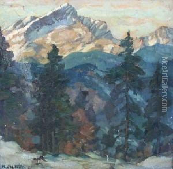 Winterlandschaft Oil Painting - Richard Albitz