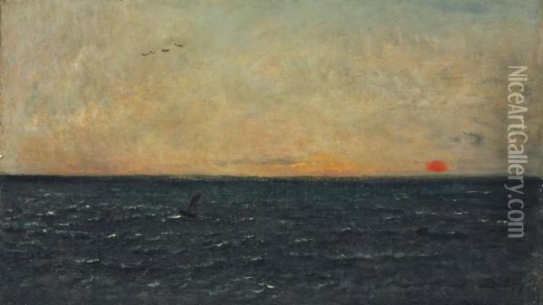 La Mer Oil Painting - Charles-Francois Daubigny