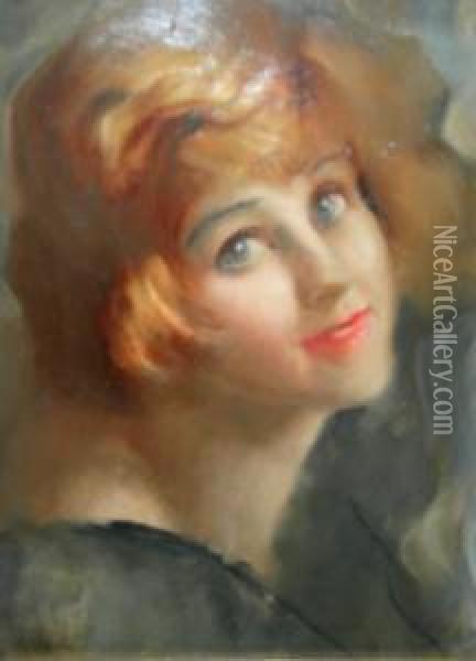 Viso Di Giovane Donna Oil Painting - Ambrogio Antonio Alciati