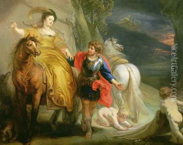 Dido and Aeneas Oil Painting - Theodor Van Thulden