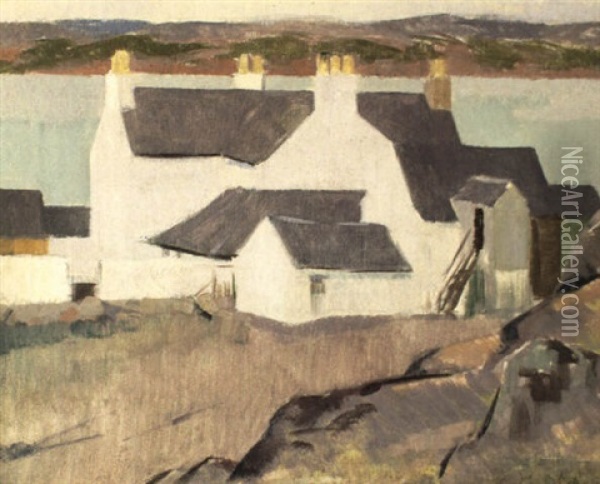 The Back Of The Hotel, Iona Oil Painting - Francis Campbell Boileau Cadell