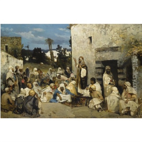 The Sermon At Capernaum Oil Painting - Vasili Aleksandrovich Kotarbinsky