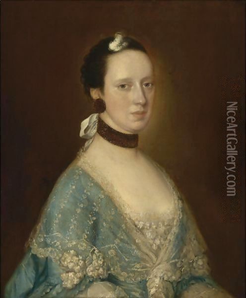 Portrait Of Mrs. John Gisborne (Nee Anne Bateman) Oil Painting - Thomas Gainsborough