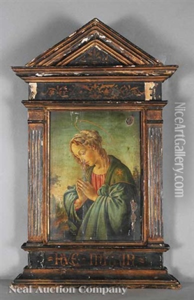 Virgin In Adoration Oil Painting - Sandro Botticelli