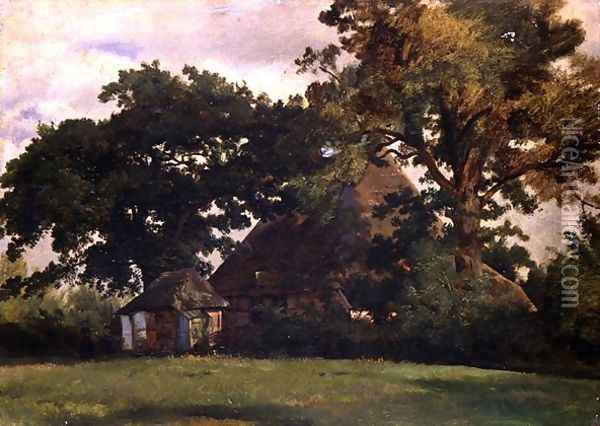 Farmhouse in Sierhagen Oil Painting - Louis Gurlitt