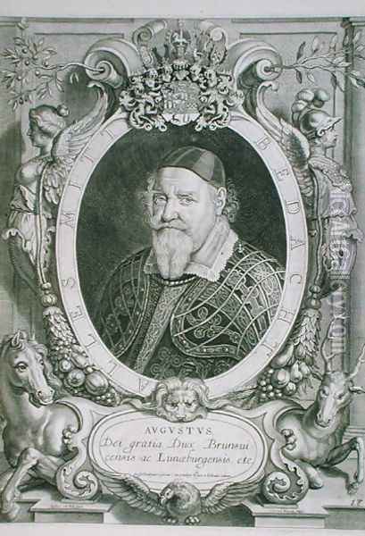 August the Younger 1579-1666 Duke of Braunschweig Wolfenbuettel Lueneberg Oil Painting - Anselmus van Hulle