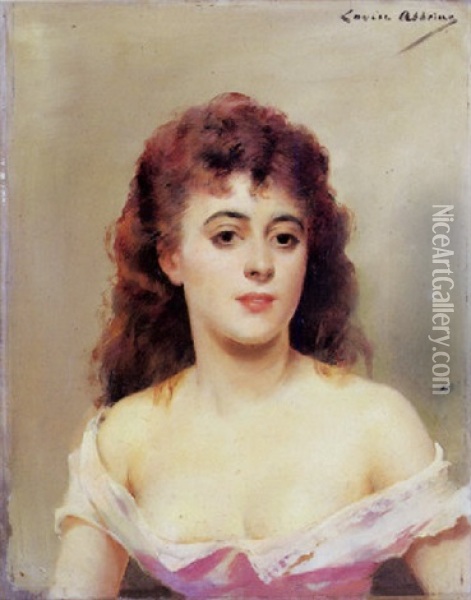 Portrait De Jeune Femme Oil Painting - Louise Abbema
