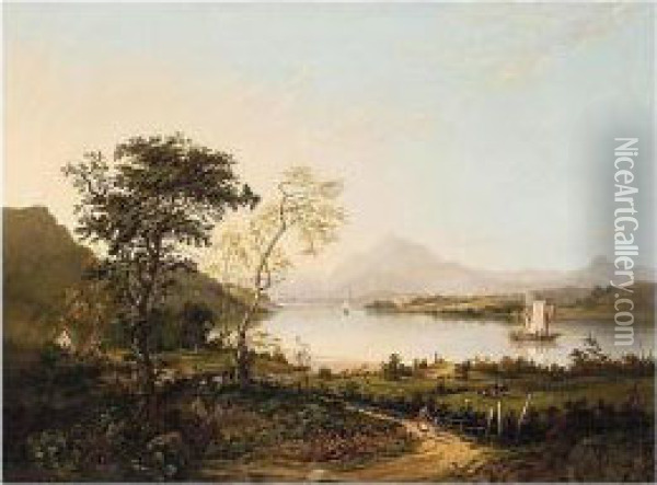 Loch Awe, Near Inverary Oil Painting - Anne Nasmyth