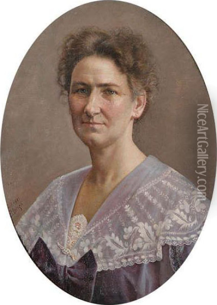 Portret Van Een Dame Oil Painting - Leonardo De Mango