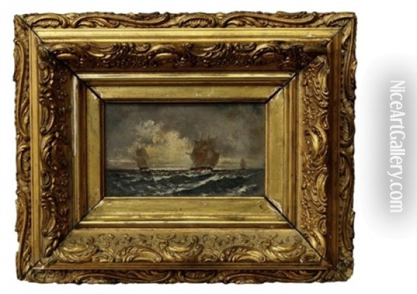 On The High Seas Oil Painting - Jean Baptiste Olive