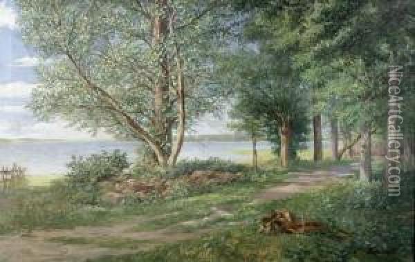 Landschaft An Der Elbe Oil Painting - Carl Schildt