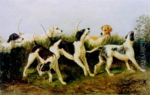 Jagdhunde Oil Painting - Carl Friedrich Deiker