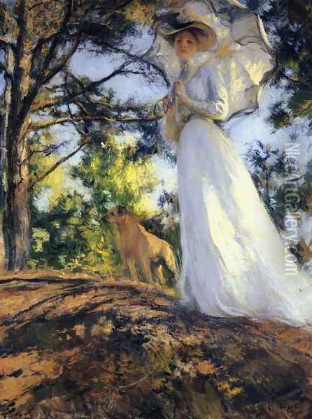 On Bos'n's Hill Oil Painting - Edmund Charles Tarbell