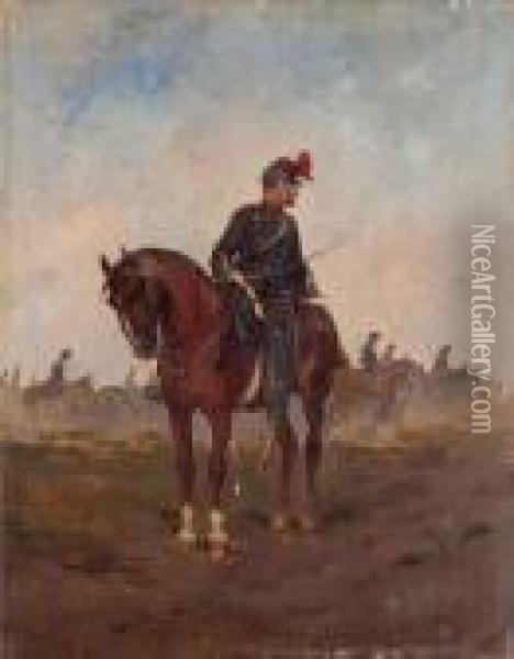 Figura Di Soldato A Cavallo Oil Painting - Jean-Louis-Ernest Meissonier