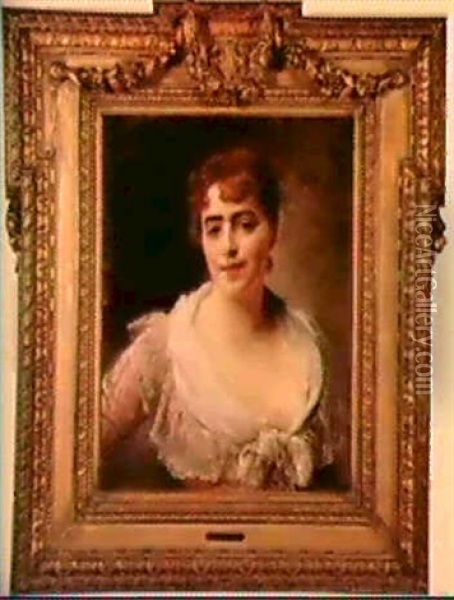 La Jeune Beaute Oil Painting - Gustave Jean Jacquet
