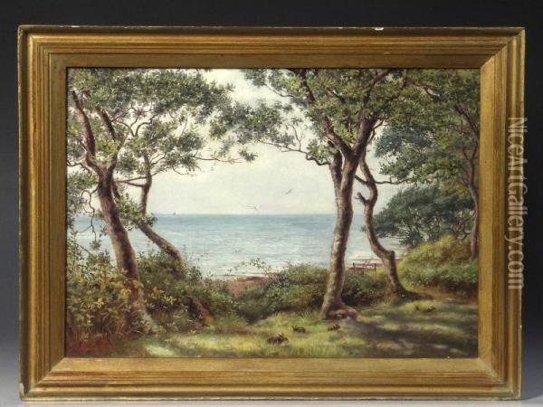 A Peep Through Thetrees Oil Painting - Henry Alexander