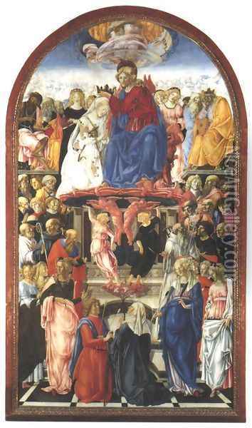 Coronation of the Virgin Oil Painting - Francesco Di Giorgio Martini