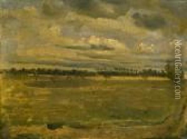 Die Ebene Von Bois-guillaume Bei Rouen Oil Painting - Jean-Baptiste-Camille Corot