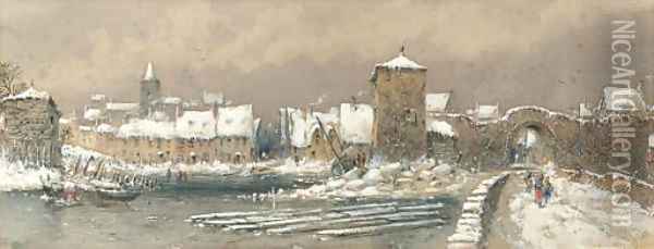 The depths of winter Oil Painting - George Knox