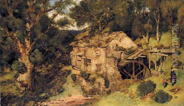 An Old Mill Near Haweswater Oil Painting - William James Blacklock