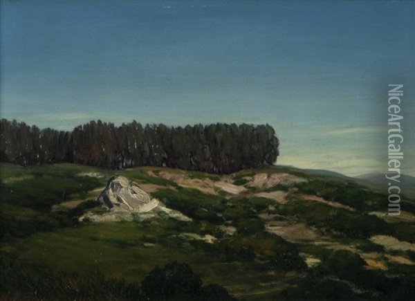 Mission Canyon, Santa Barbara Oil Painting - Henry Joseph Breuer