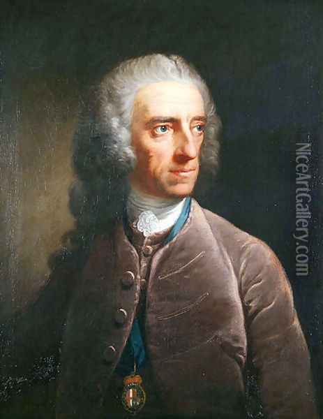 Portrait of Stephen Martin Leake 1702-73 1755 Oil Painting - Robert Edge Pine