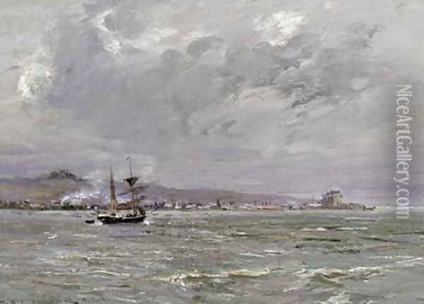 Dundee and Broughty Ferry from the South Oil Painting - William Bradley Lamond