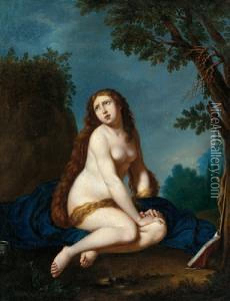 Maddalena Penitente Oil Painting - Francesco Furini