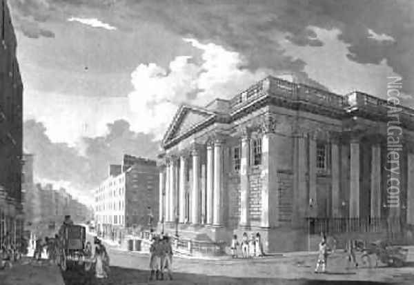 The Royal Exchange Dublin 1792 Oil Painting - James Malton