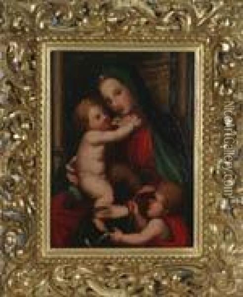 Madonna Col Bambino E San Giovannino Oil Painting - Domenico Beccafumi