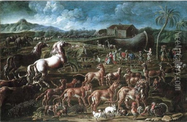 Noah's Ark Oil Painting - Cajetan Roos
