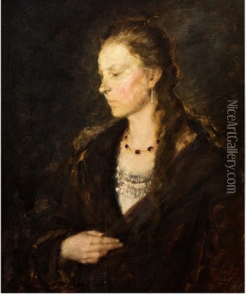 Damenportrat Oil Painting - Rudolf Hesse
