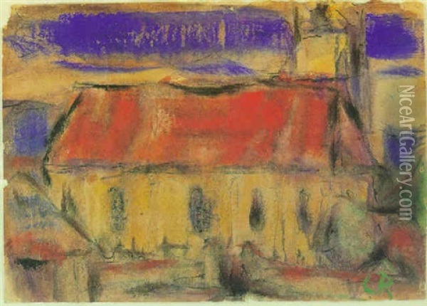 Kirche In Soest Oil Painting - Christian Rohlfs