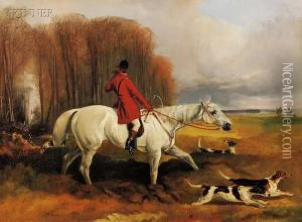 Breaking Cover - Grosvenor Hunt Oil Painting - John Frederick Wheeler