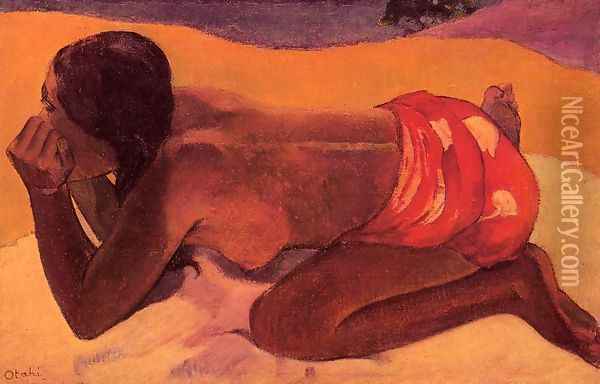 Otahi Aka Alone Oil Painting - Paul Gauguin