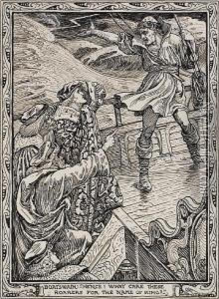 Hence! What Care These Roarers Forthe Name Of King? Oil Painting - Walter Crane