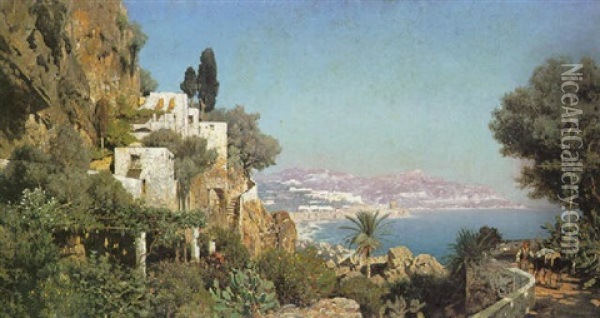 A View Of Southern Italy Oil Painting - Edmund Berninger