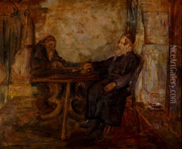 Rabbis Oil Painting - Artur Markowicz