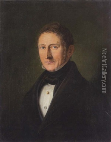 Herrenportrat Oil Painting - Theodor Boehme